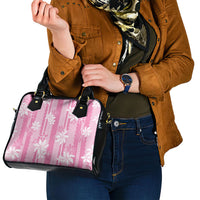 Hawaii Kakau Tribal Shoulder Handbag With Pink Tiare