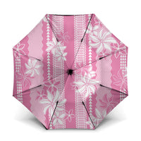 Hawaii Kakau Tribal Umbrella With Pink Tiare
