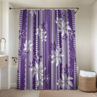 Hawaii Kakau Tribal Bathroom Set With Purple Tiare