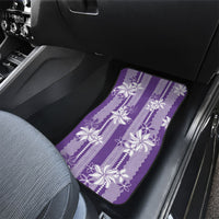 Hawaii Kakau Tribal Car Mats With Purple Tiare