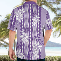 Hawaii Kakau Tribal Hawaiian Shirt With Purple Tiare