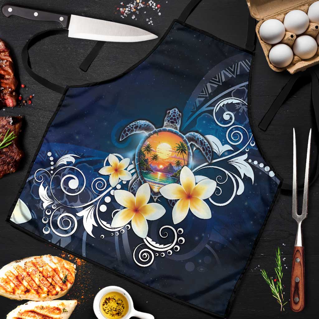 Hawaii Honu Apron Polynesian Curves Plumeria - Polynesian Pride