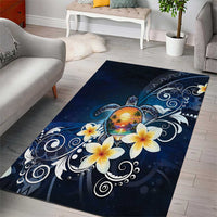 Hawaii Honu Area Rug Polynesian Curves Plumeria - Polynesian Pride