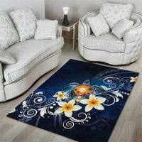 Hawaii Honu Area Rug Polynesian Curves Plumeria - Polynesian Pride