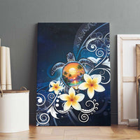 Hawaii Honu Canvas Wall Art Polynesian Curves Plumeria - Polynesian Pride