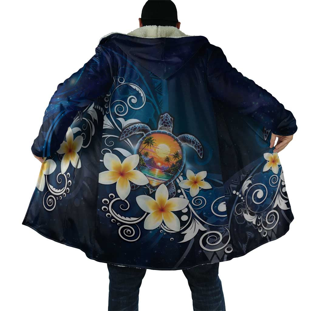 Hawaii Honu Cloak Polynesian Curves Plumeria - Polynesian Pride