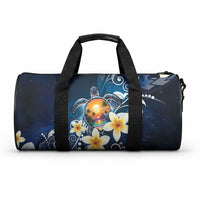 Hawaii Honu Duffle Bag Polynesian Curves Plumeria
