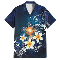 Hawaii Honu Family Matching Short Sleeve Bodycon Dress and Hawaiian Shirt Polynesian Curves Plumeria - Polynesian Pride