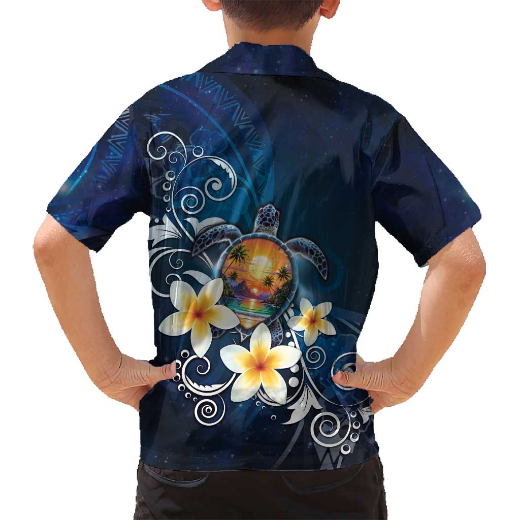 Hawaii Honu Family Matching Summer Maxi Dress and Hawaiian Shirt Polynesian Curves Plumeria - Polynesian Pride