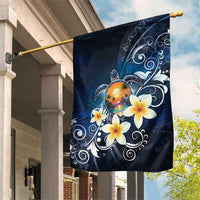 Hawaii Honu Garden Flag Polynesian Curves Plumeria - Polynesian Pride