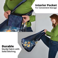 Hawaii Honu Grocery Bag Polynesian Curves Plumeria - Polynesian Pride