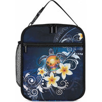 Hawaii Honu Lunch Bag Polynesian Curves Plumeria