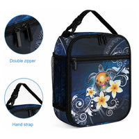 Hawaii Honu Lunch Bag Polynesian Curves Plumeria