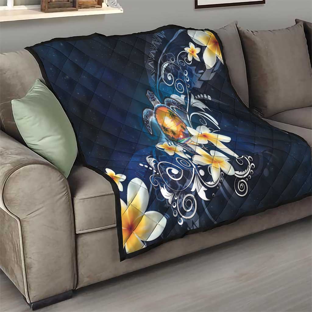 Hawaii Honu Quilt Polynesian Curves Plumeria - Polynesian Pride