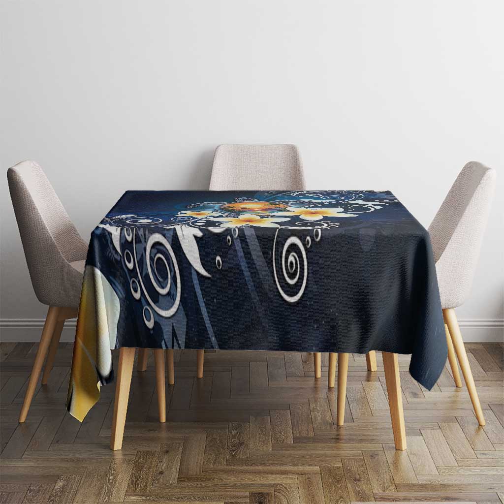 Hawaii Honu Tablecloth Polynesian Curves Plumeria - Polynesian Pride