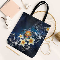 Hawaii Honu Tote Bag Polynesian Curves Plumeria - Polynesian Pride