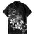 Hawaii Honu Hawaiian Shirt Polynesian Curves Plumeria Grayscale - Polynesian Pride