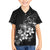 Hawaii Honu Hawaiian Shirt Polynesian Curves Plumeria Grayscale - Polynesian Pride