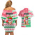 Hawaii Christmas Couples Matching Off Shoulder Short Dress and Hawaiian Shirt Santa Claus Surf Mele Kalikimaka LT05 - Polynesian Pride