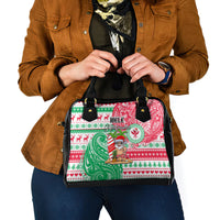 Hawaii Christmas Shoulder Handbag Santa Claus Surf Mele Kalikimaka LT05 - Polynesian Pride