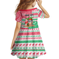 Personalized Hawaii Christmas Family Matching Off Shoulder Short Dress and Hawaiian Shirt Santa Claus Surf Mele Kalikimaka LT05 - Polynesian Pride