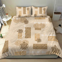 Vintage Lapita Bedding Set Iconic Double Face Pattern Beige