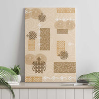 Vintage Lapita Canvas Wall Art Iconic Double Face Pattern Beige