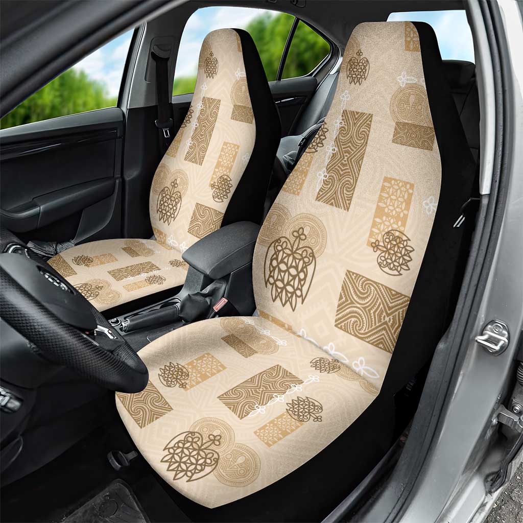 Vintage Lapita Car Seat Cover Iconic Double Face Pattern Beige