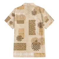 Vintage Lapita Family Matching Mermaid Dress and Hawaiian Shirt Iconic Double Face Pattern Beige LT05 - Polynesian Pride