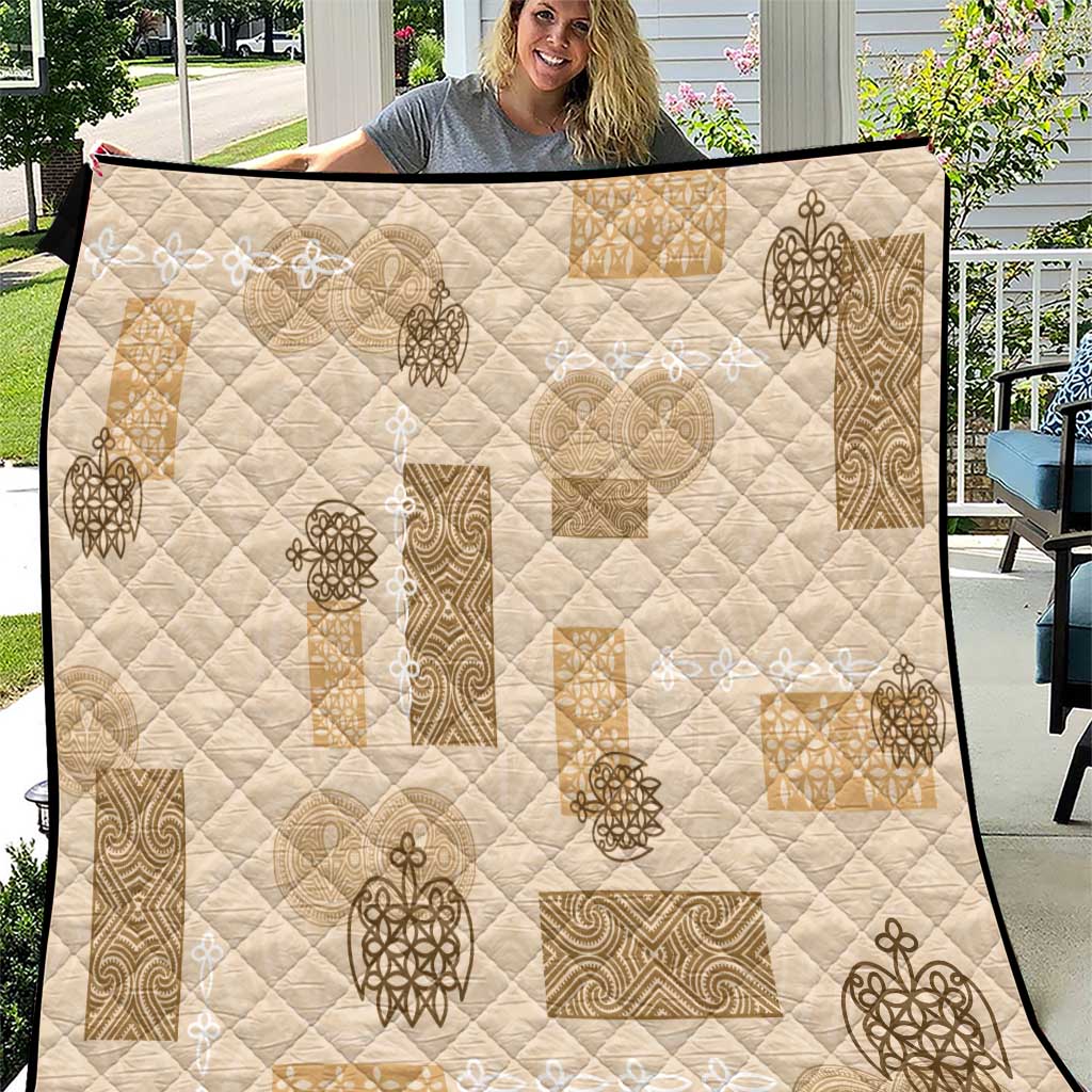 Vintage Lapita Quilt Iconic Double Face Pattern Beige