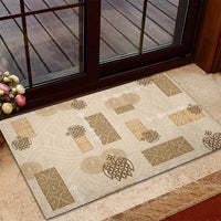 Vintage Lapita Rubber Doormat Iconic Double Face Pattern Beige LT05 - Polynesian Pride