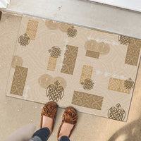 Vintage Lapita Rubber Doormat Iconic Double Face Pattern Beige LT05 - Polynesian Pride
