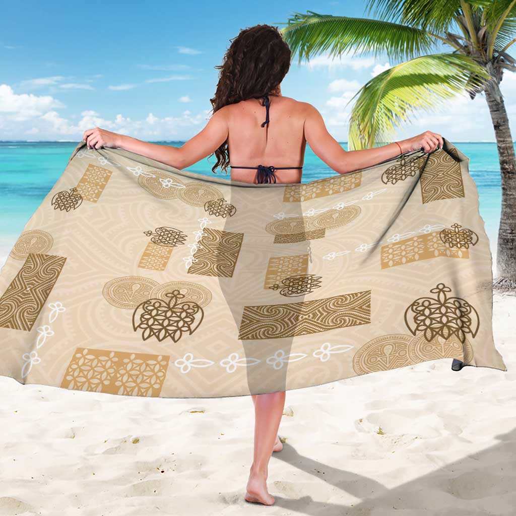 Vintage Lapita Sarong Iconic Double Face Pattern Beige LT05 - Polynesian Pride