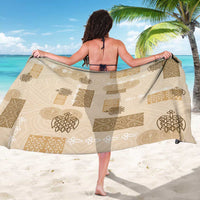 Vintage Lapita Sarong Iconic Double Face Pattern Beige LT05 - Polynesian Pride