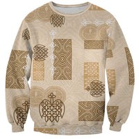 Vintage Lapita Sweatshirt Iconic Double Face Pattern Beige LT05 Unisex Beige - Polynesian Pride