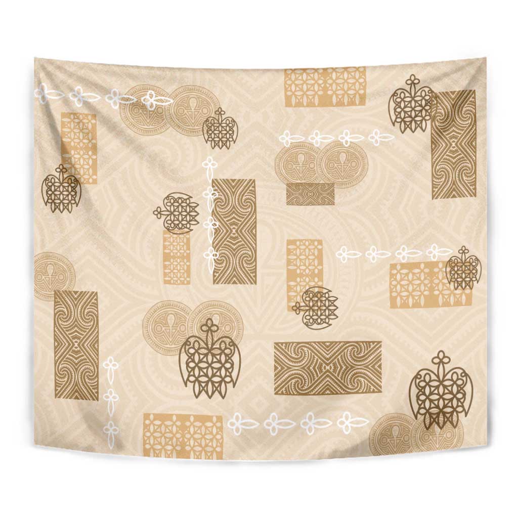 Vintage Lapita Tapestry Iconic Double Face Pattern Beige