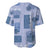 Vintage Lapita Baseball Jersey Iconic Double Face Pattern Blue