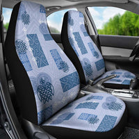 Vintage Lapita Car Seat Cover Iconic Double Face Pattern Blue