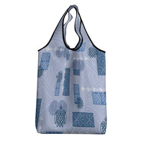 Vintage Lapita Grocery Bag Iconic Double Face Pattern Blue LT05 - Polynesian Pride