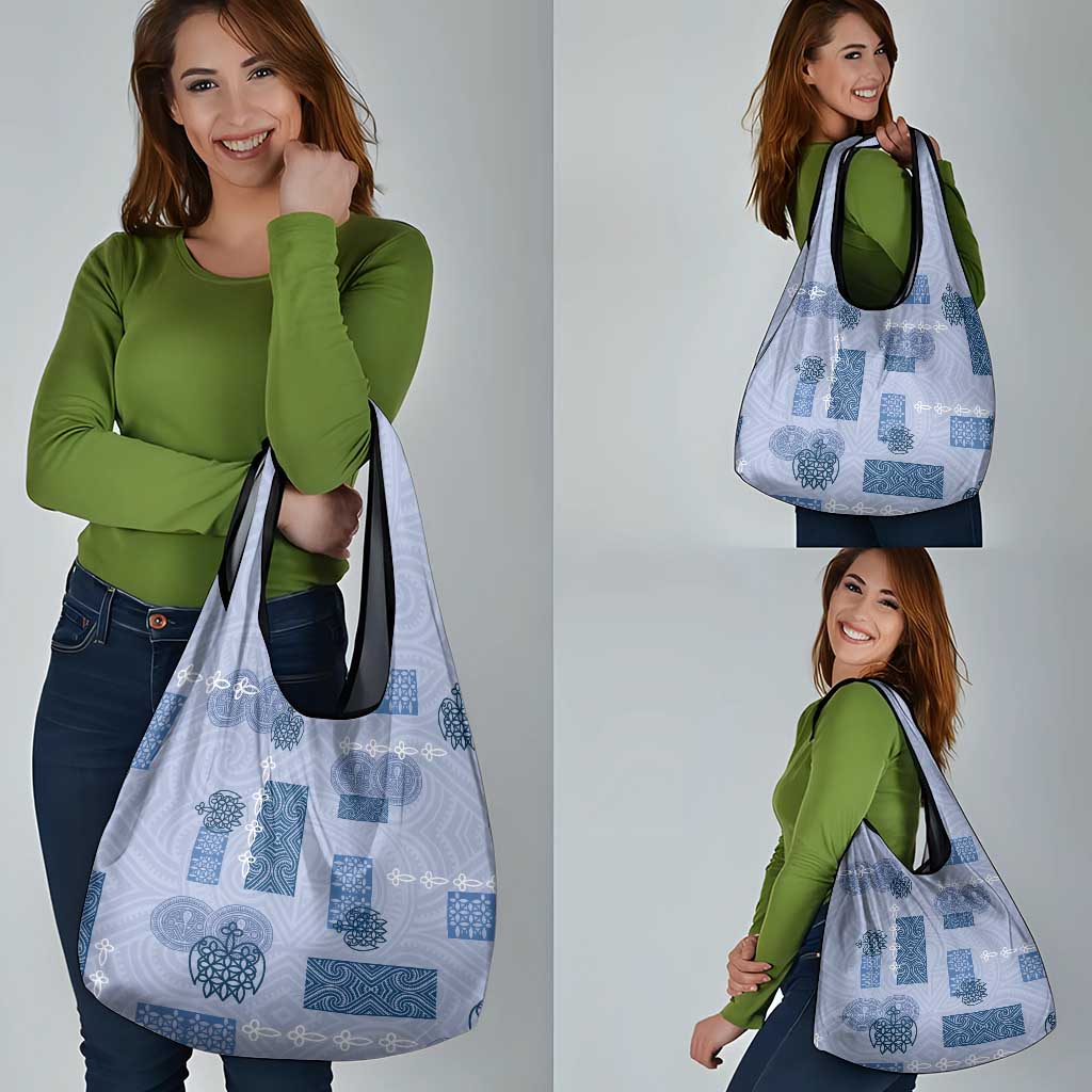Vintage Lapita Grocery Bag Iconic Double Face Pattern Blue LT05 - Polynesian Pride