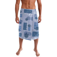 Vintage Lapita Lavalava Iconic Double Face Pattern Blue
