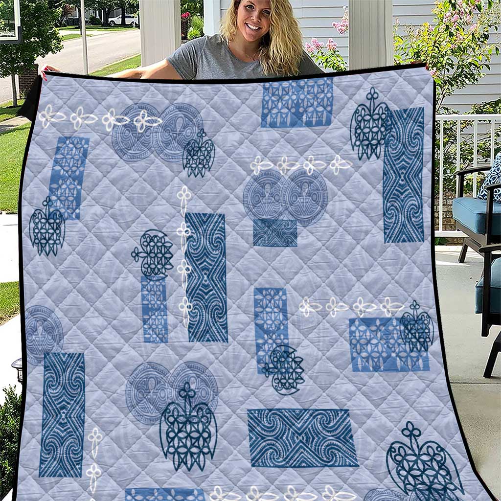 Vintage Lapita Quilt Iconic Double Face Pattern Blue