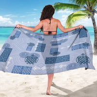 Vintage Lapita Sarong Iconic Double Face Pattern Blue LT05 - Polynesian Pride