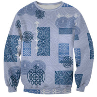 Vintage Lapita Sweatshirt Iconic Double Face Pattern Blue LT05 Unisex Blue - Polynesian Pride