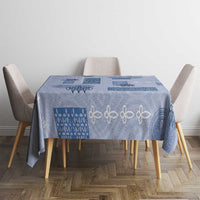 Vintage Lapita Tablecloth Iconic Double Face Pattern Blue LT05 - Polynesian Pride