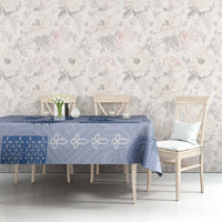 Vintage Lapita Tablecloth Iconic Double Face Pattern Blue LT05 - Polynesian Pride