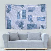 Vintage Lapita Tapestry Iconic Double Face Pattern Blue