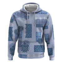 Vintage Lapita Zip Hoodie Iconic Double Face Pattern Blue