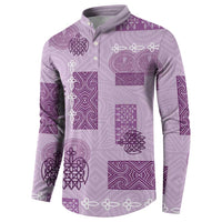 Vintage Lapita Button Sweatshirt Iconic Double Face Pattern Violet