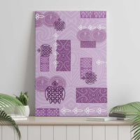 Vintage Lapita Canvas Wall Art Iconic Double Face Pattern Violet